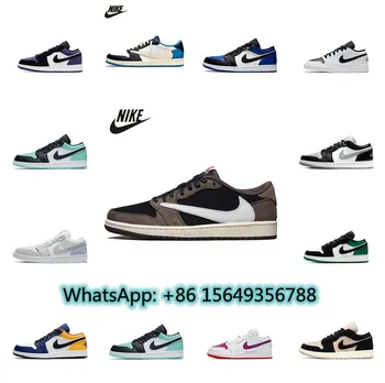 Низкая мужская обувь Оригинал Nike air Jordan 1 Удобные Легкие женские Спортивные кроссовки высокого качества, Баскетбольные кроссовки 36-45 евро
