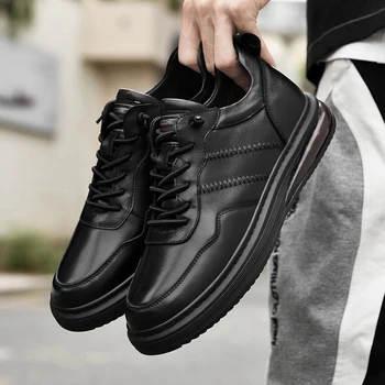 Мужские кроссовки на воздушной подушке, уличные дышащие спортивные кроссовки, мужская нескользящая обувь на платформе, Максимальный размер 44, повседневная обувь