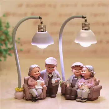 Маленькие ночники, осветительные лампы, пары Украшают дедушку и бабушку, Креативное домашнее освещение, Прикроватная лампа, подвеска