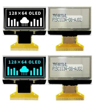 IPS 1,3-дюймовый 30-контактный Синий/Белый OLED-дисплей SSD1306 Drive IC Параллельный интерфейс/SPI /I2C 128 * 64