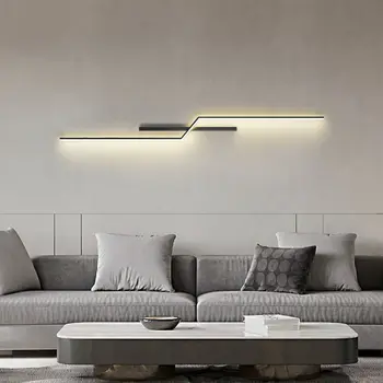 Современный минималистичный светодиодный настенный светильник, Креативная прикроватная тумбочка для спальни, бра, Гостиная, телевизор, диван, Фоновое освещение