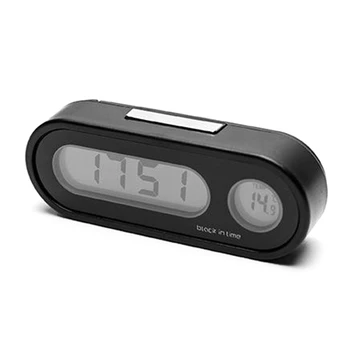 Модные дизайнерские автомобильные часы Автомобильные цифровые часы с термометром Часы на приборной панели мини-автомобиля 12/24 часа Диапазон-20-50 ℃